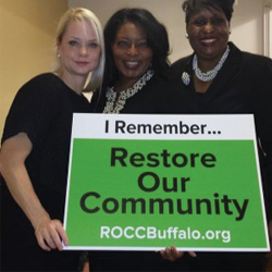 Members of the communications and campaign team: Sabina Ramsey, Managing Partner, Insight International, Karen Stanley Fleming, Executive Director of ROCC and Managing Partner of Key Success Factors, and Jennifer Parker, Founder of Jackson Parker Communications.