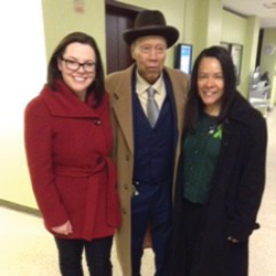 ROCC founder Clark E. Eaton and ROCC Board member Sydney Brown with Parkside Community Association Executive Director, Amber Small